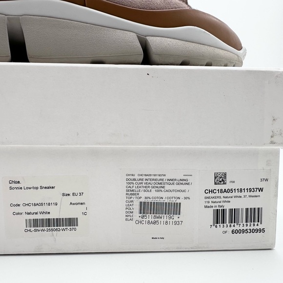 Chloe Sonnie Leather Low Top Sneaker - Picture 12 of 14